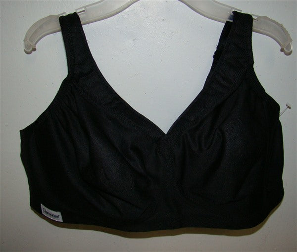 NWOT Glamorise Sport Bra 1006 Superior Support No Wires Black 36F 87323