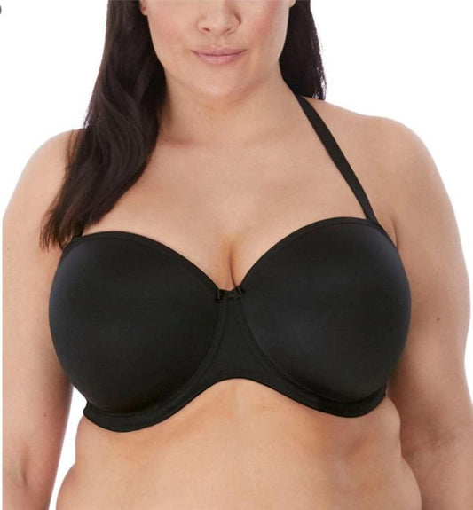 New Elomi 40DD US Smooth Underwire Molded Strapless Bra 4300 Black #87542