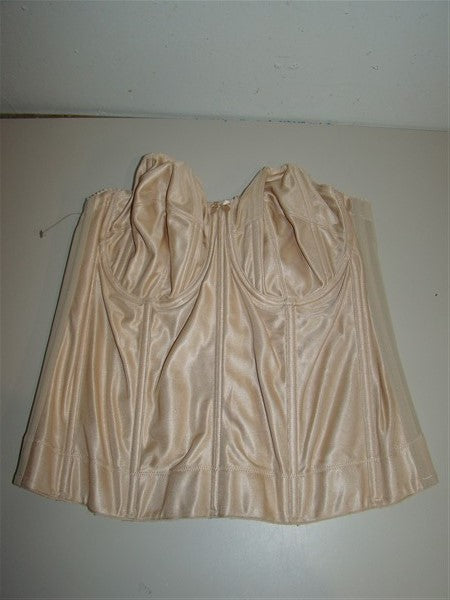 NEW Elila 40D Long Strapless Longline Bustier Bra 6421 Beige #90294
