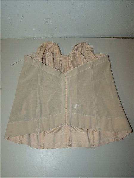 NEW Elila 40D Long Strapless Longline Bustier Bra 6421 Beige #90294