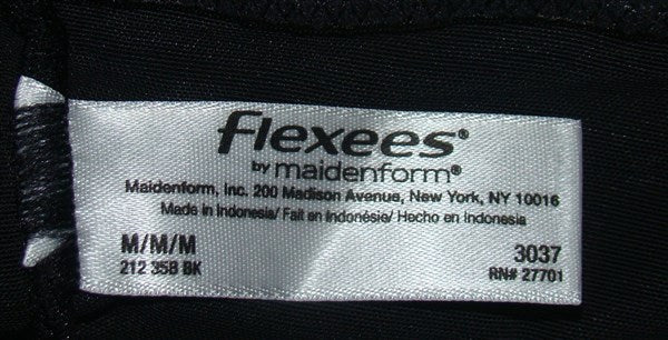 NEw Flexees No Slip Edge Hi Waist Brief Panty 3037 Black Small #90749