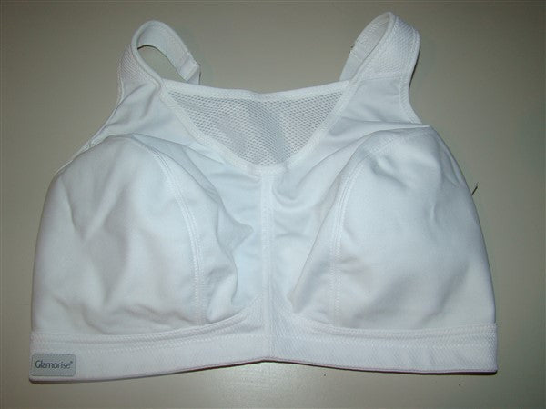 NEW Glamorise 44DD No Bounce Cami Sports Bra 1066 White #91808