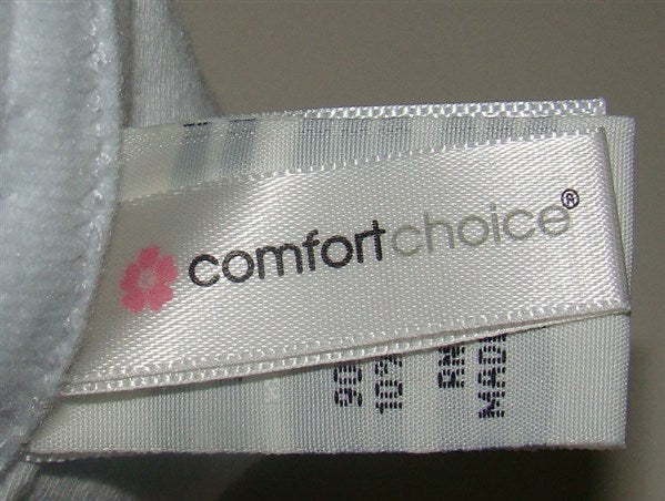 NEW Comfort Choice White Cotton Sports Bra 40B #92476