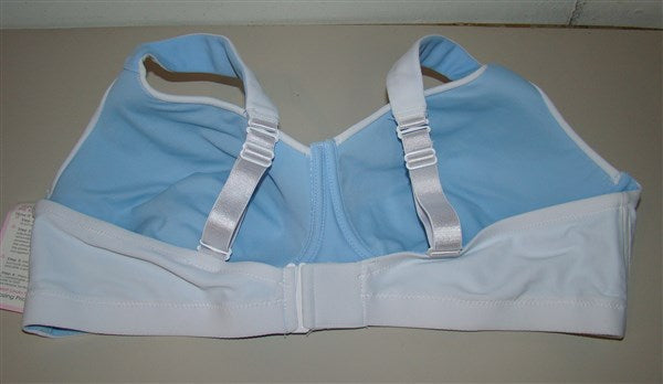 NEW Comfort Choice 40C Reversible Bra Wire Free White Blue #93257