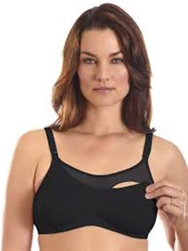 NEW Leading Lady 34D Nursing Cami Wireless Bra 4369 Black #93270
