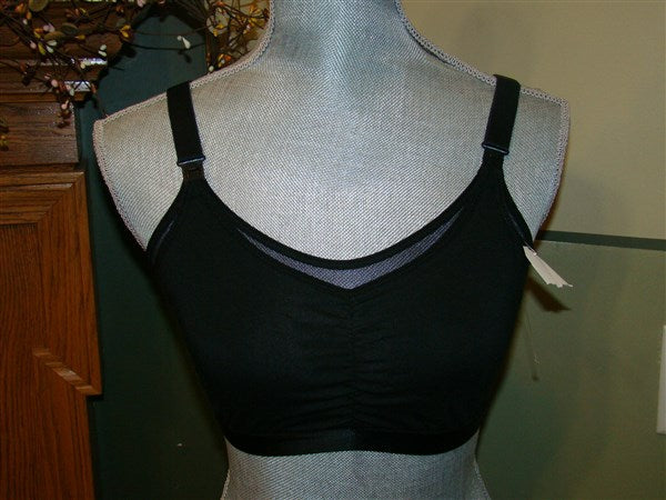 NEW Leading Lady 34D Nursing Cami Wireless Bra 4369 Black #93270