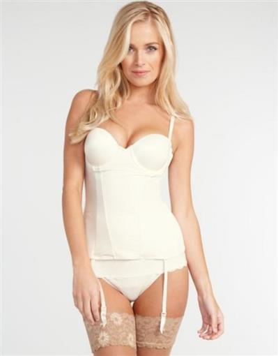 NEW Maidenform Luleh 34B Merriwidow Corset Chic Essentials 33492 Ivory #93386