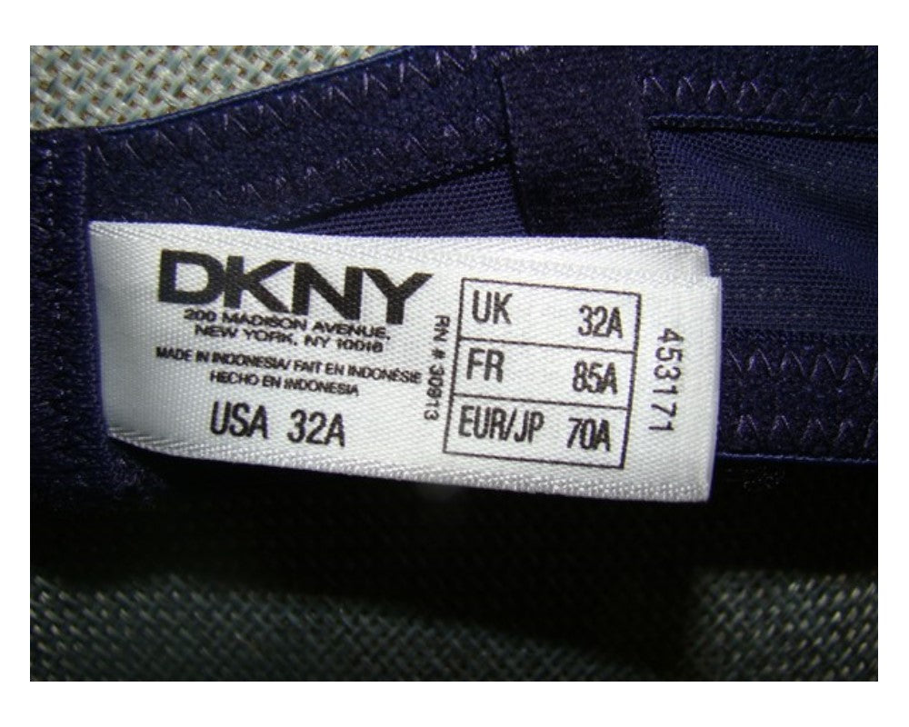 NEW DKNY 32A Mirage Molded Mesh Overlay Demi Underwire Bra 453171 Navy #93414
