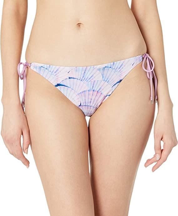 NWT Dolce Vita Shell-Ful Day L Side Ties Cheeky Bikini Swim Bottoms #93553