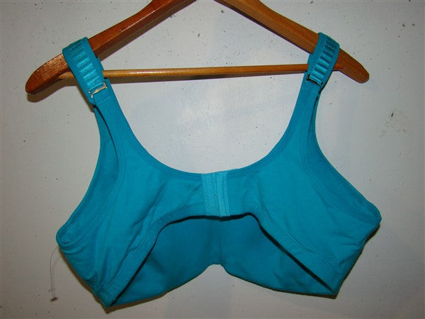 New Comfort Choice 46D Teal Cotton Sports Bra #93912