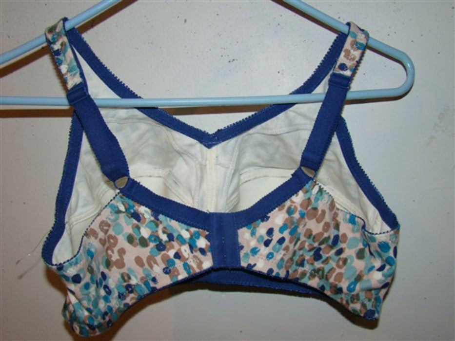NEW Comfort Choice 40C Multi Dot Soft Cup Full Coverage Bra Blue #93924