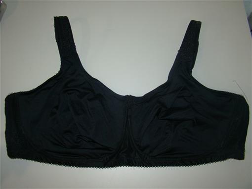 NWOT Comfort Choice 50D Lace & Deluster Patented Sidewire Bra Black #93956