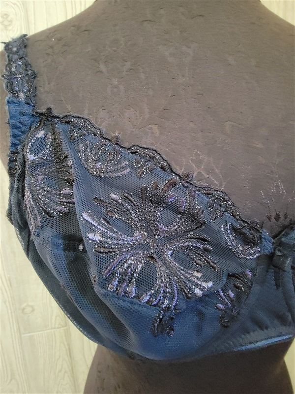 NEW Chantelle 38B Champs Elysees Full Cup Bra-2601 Blue 93981
