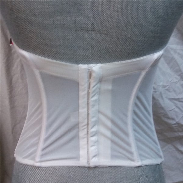 New Maidenform 34B Sexy Strapless Lace Push Up Bustier MFB100 White Blue #94169