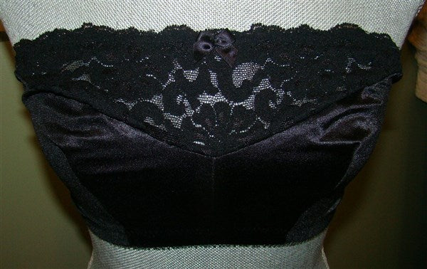 NEW Glamorise Strapless Comfort Bandeau Bra 1800 Black 38 B/C/D #94402