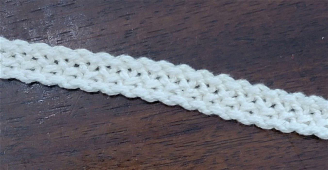 12 Yards Vintage .5" Wide White Soutache Gimp Braid Trim L10 #94787