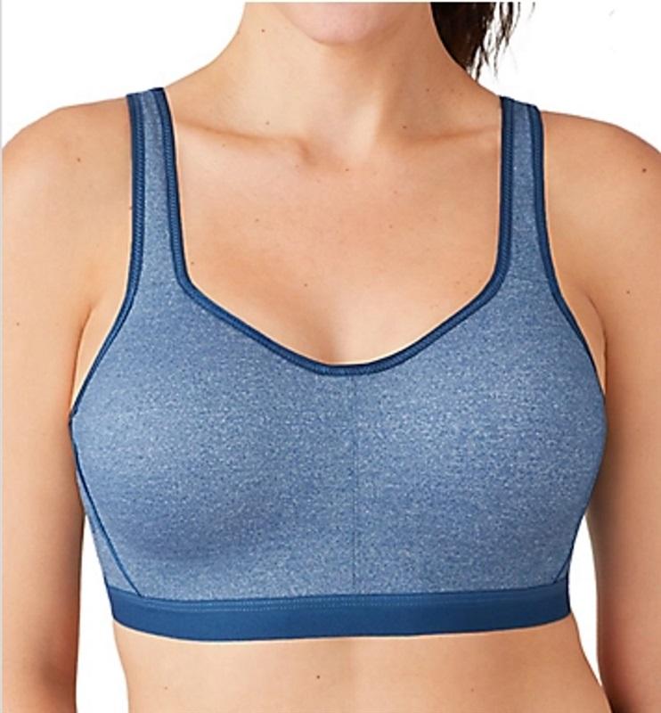 NWt Wacoal 40D High Impact Underwire Sports Bra 855229 Blue #94835