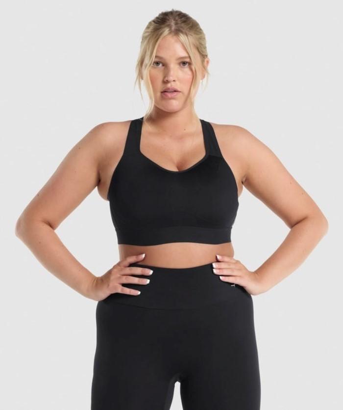 NWT BCG Training High Impact Hi-Support Underwire Sports Bra 40D Black #94884