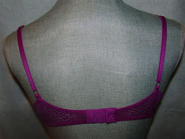 NWOT Natori 32B Lynx Stretch Lace Underwire Bra 734048 Purple 95302