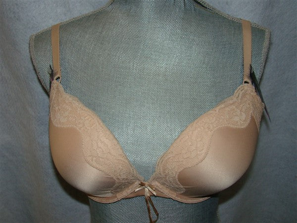 NWT Heidi Klum 32D Intimates H221-1171B Satin Lace Boost Bra Peony 95326