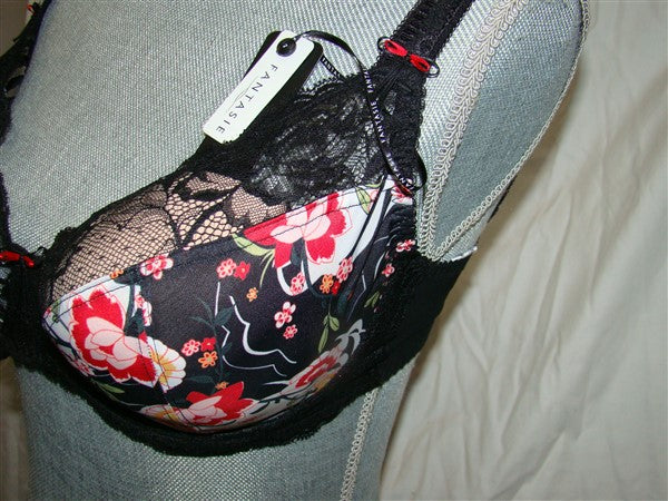 NWT Fantasie 32G Clementine Underwired Plunge Bra FL9181 Floral 95351