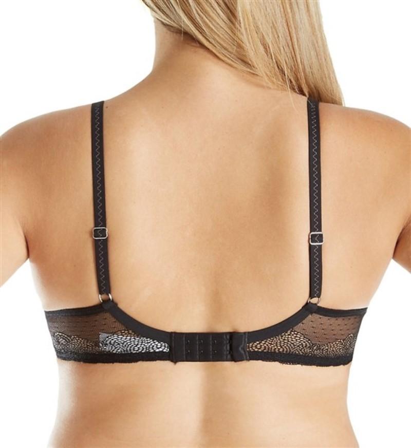 NWPT Chantelle 38H Le Marais Lace Underwire Unlined Plunge Bra 2731 Black 95685