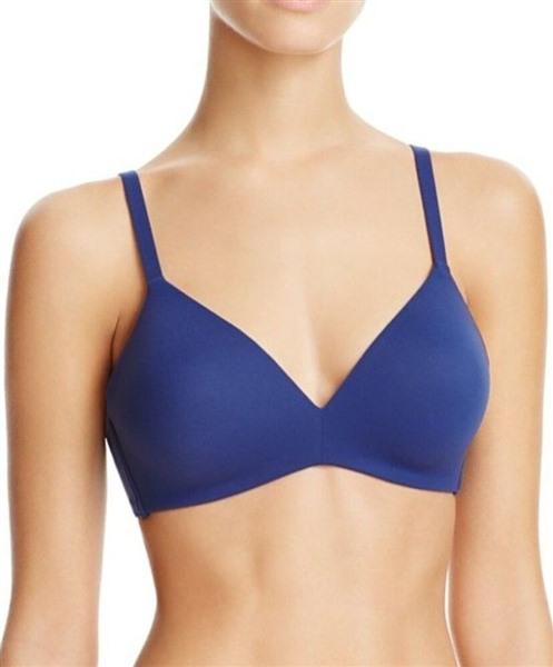 NWOT Wacoal 34C How Perfect Soft Cup Bra 852189 NAVY Blue 96550