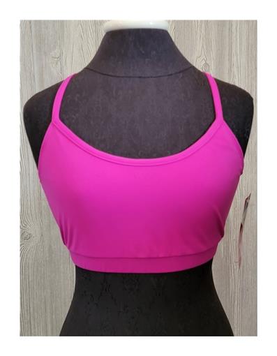 NWT Kos USA L High Performance Open Back Yoga Dance Sports Bra 7205 Pink #96770