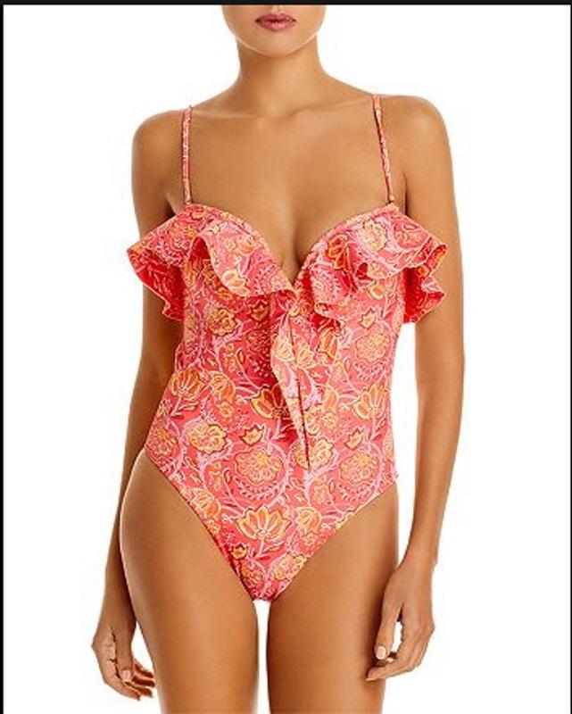 NWT RAMY BROOK M SORRENTO 1PC Melon SWIMSUIT 96882