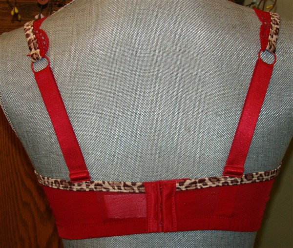 NWOT Amoureuse 36C Red Cheeta Balconette 2700219 Bra #97006