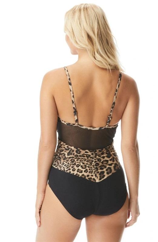 NWT Coco Reef 10 34C/D V-NECK UNDERWIRE 1PC SWIMSUIT JAGUAR 97040