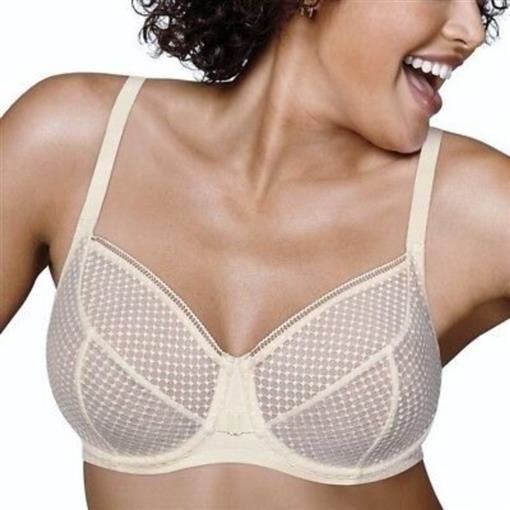 NWOTD Playtex Love My Curves 42DD Full-Fig Balconette Bra 4713 Ivory 97087