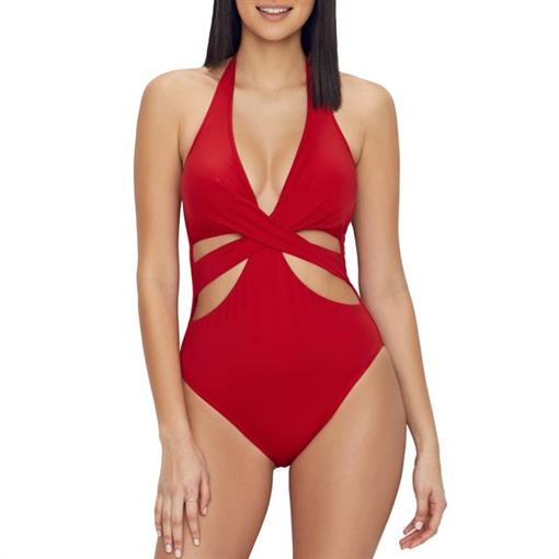 NWT Kenneth Cole S Core Power Cut-Out Smoothing 1pC KC0EM04 Swimsuit 97714