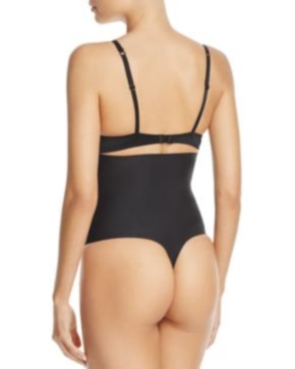 NWOT Yummie Tummie M/L HIDDEN CURVES YT2-338 HIGH-WAIST THONG Black 97865