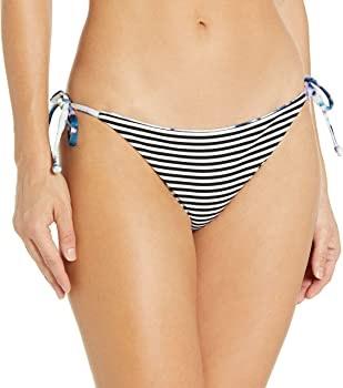NWT Splendid Tie Dye Stripe L Reversible Side-Tie Bikini Swim Bottoms #97878