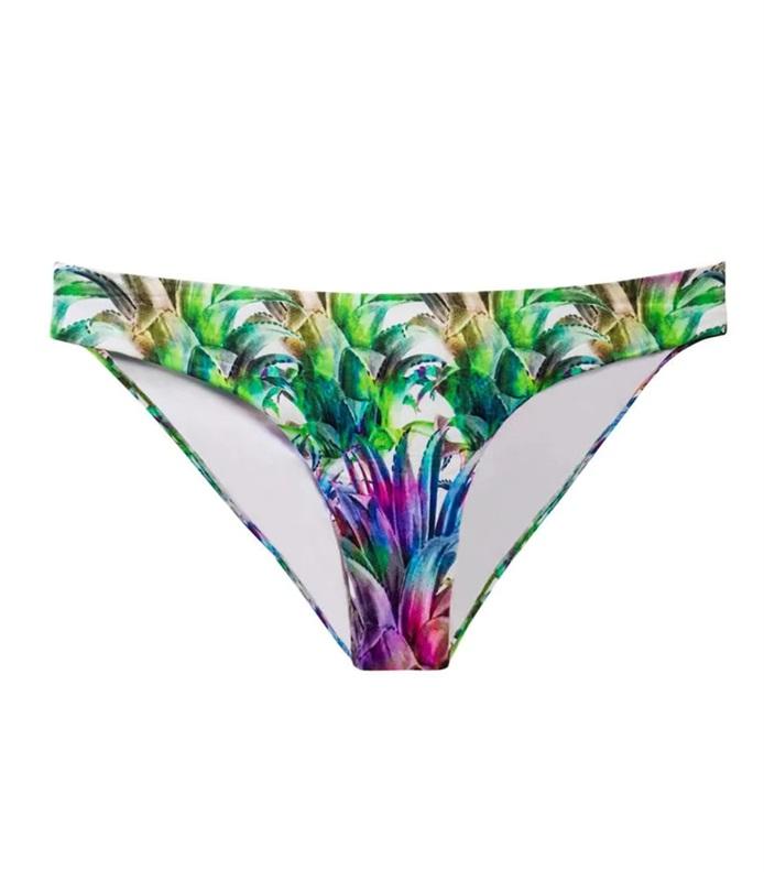 NWT Pilyq Lanai M Palm Cheeky Basic Ruched Bikini Swim Bottoms #97889