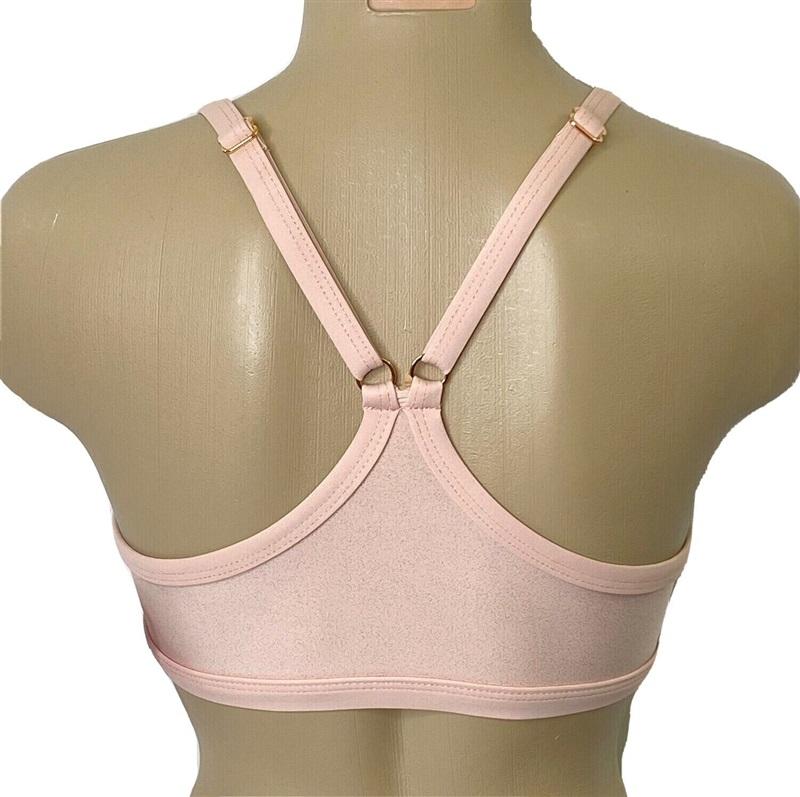 NWT Next 36D Feel Fine Sports Athletic Bra Pink Glitter 98132
