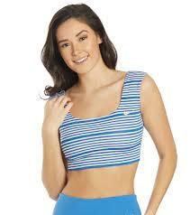 NWT Nike XL Reversible Sport Mesh Midkini Top Blue White 98190