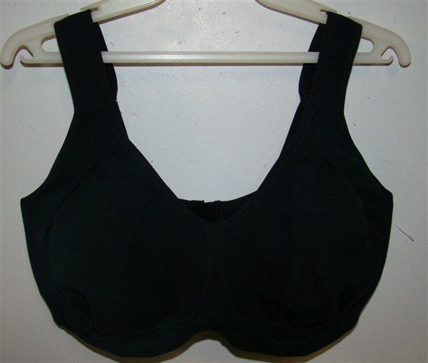 NWOT Comfort Choice 38B Cotton Sports Bra 27-1203-2 Black #98549