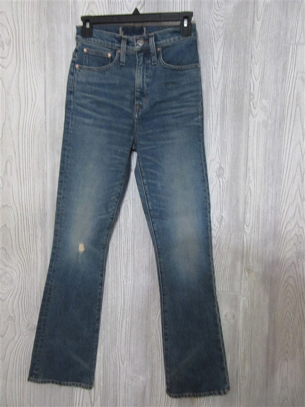 NWOT J. Crew 25X30 Distressed Skinny Light Wash High Rise Sample Jeans 98577