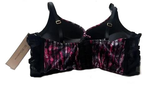 NWT BCBG Max Azria 34C Purple Pink Black Underwire Bra 98712