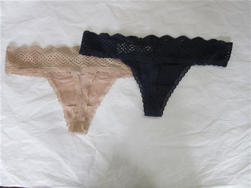 NWT 2 Parisian L Lace Waist Thong Panty WM1940 99903