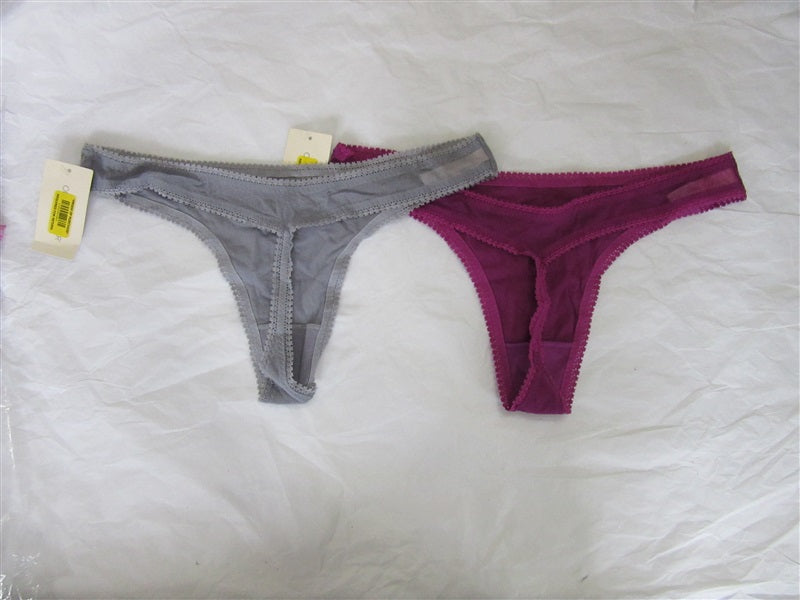 NEW 2 OnGossamer Hip Thong Mesh Underwear Sz M/L 3512 #99905