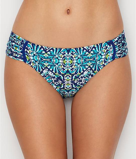 NWOT La Blanca LB8YG96 SZ 16 Tuvalu Tapa Shirred Bikini Bottom #99170