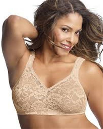 NWOT Playtex 36B Bra 18 Hour Smooth 'n Stylish Lace Full-Figure 4716 Beige 99199