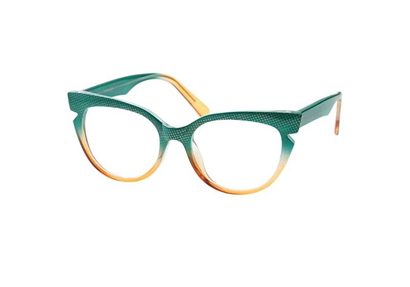 NWT Soolala Grid Notched Reading Glasses Teal Gold+1.75 86883