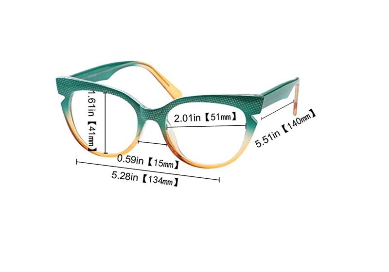 NWT Soolala Grid Notched Reading Glasses Teal Gold+1.75 86883
