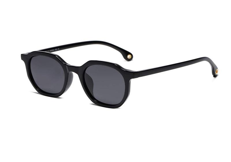 NWT VANLINKER Polarized Hexagon Sunglasses Black UV400 Unisex 86357