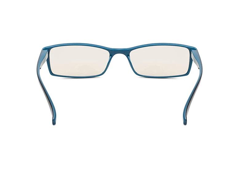 CessBlu Black Blue Rectangle Blue Light 1.00 Reading Nerd Glasses Readers 86636