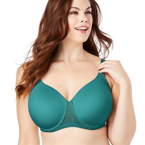 NWOT Comfort Choice 48D Full Coverage Lace-Trim Underwire T-Shirt Bra #90374